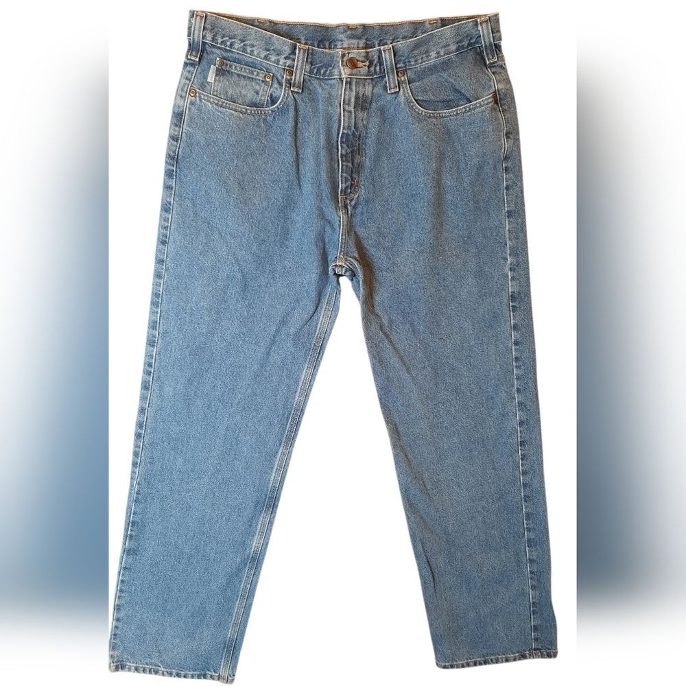 Carhartt Jeans Mens 38x32 Blue Denim Relaxed Fit Streetwear Outdoor Durable